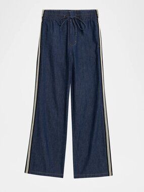 Veronica Beard Taylor Wide-Leg Track Jeans size 6